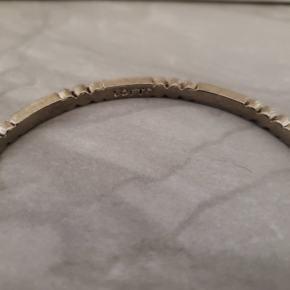 ✨ LOFT Silver Rhinestone Crystal Pave Skinny Bangle Bracelet ✨ - Picture 7 of 10